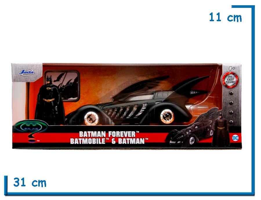 JADA BATMOBILE & BATMAN BATMAN FOREVER DIE CAST BATMAN 1.24