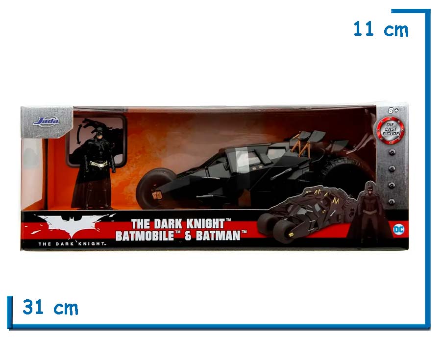 JADA BATMOBILE & BATMAN THE DARK KNIGHT DIE CAST BATMAN 1.24