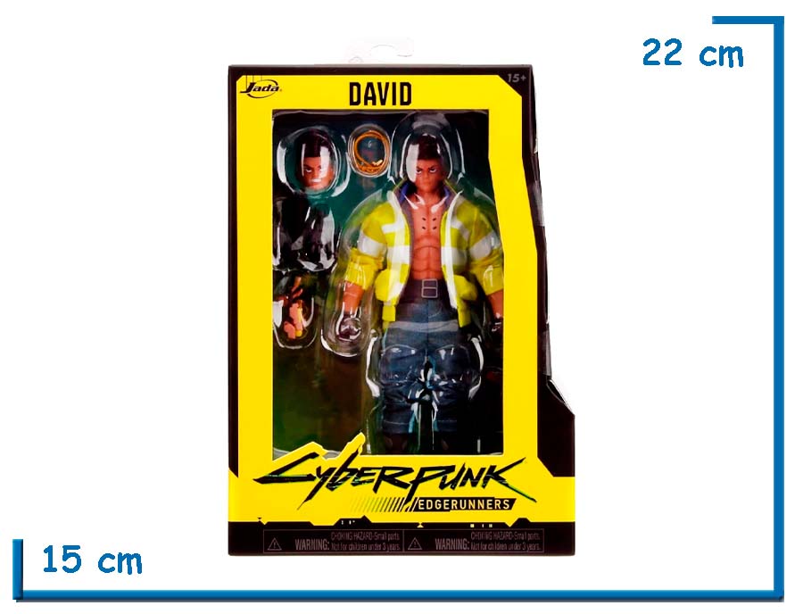 JADA DAVID CYBERPUNK  EDGERUNNERS FIGURA DE ACCION 15CM
