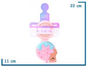 SKORA BEAUTY CEPILLO ROSA HELADO PLEGABLE CON ESPEJO