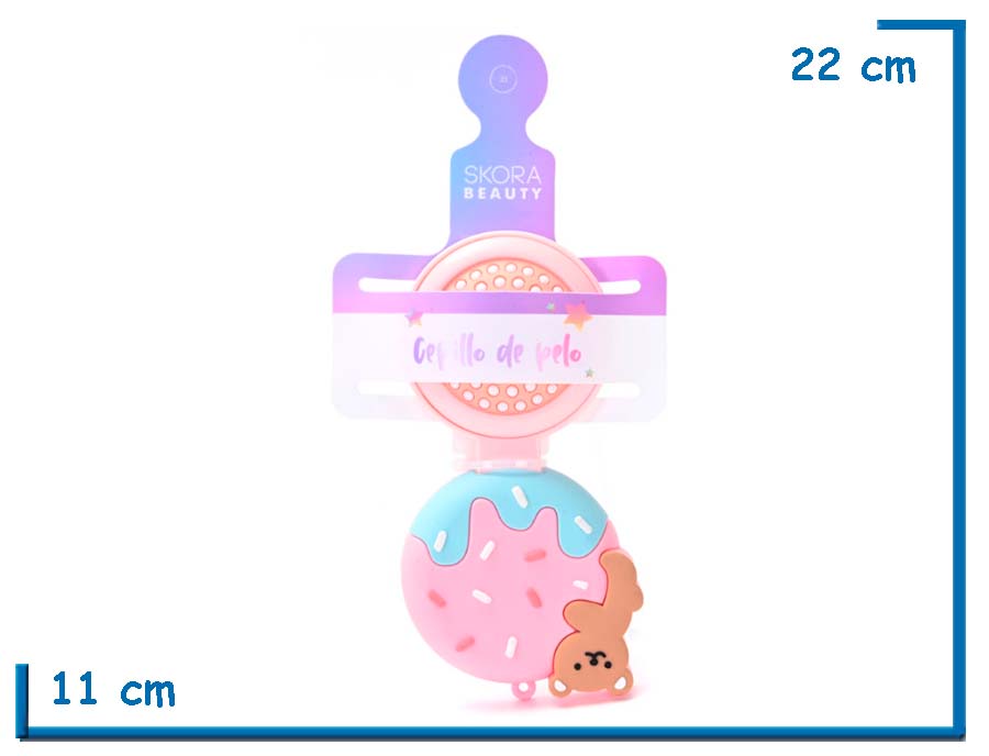SKORA BEAUTY CEPILLO ROSA HELADO PLEGABLE CON ESPEJO