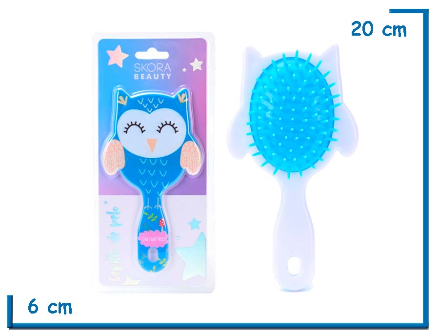 SKORA BEAUTY CEPILLO DE PELO BUHO TURQUESA