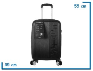 WANDERLUST VALIJA URBAN MODE HARD ABS NEGRO 4 RUEDAS 20 PULGADAS