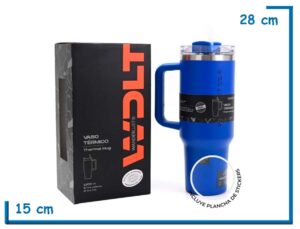 WANDERLUST VASO TERMICO AZUL FRANCIA CON BOMBILLA 1200ML