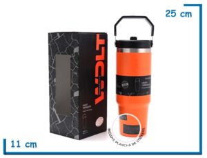WANDERLUST VASO TERMICO NARANJA CON PICO 900ML
