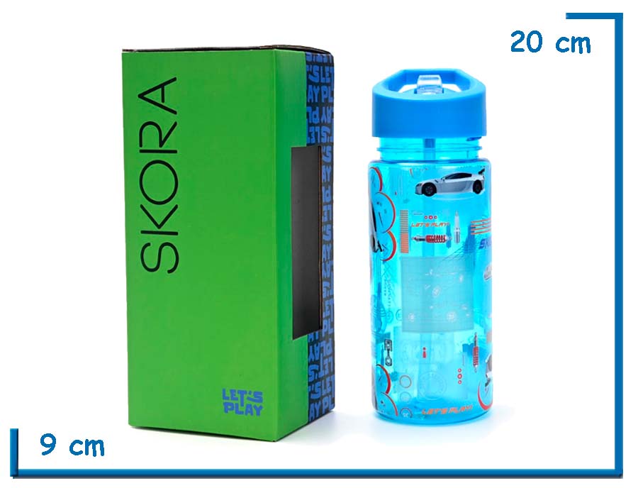 SKORA BOTELLA INFANTIL AZUL TUNNING CON PICO 500ML