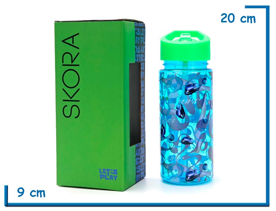 SKORA BOTELLA INFANTIL AZUL VR CON PICO 500ML