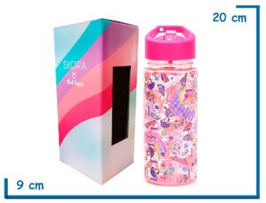 SKORA BOTELLA INFANTIL ROSA SKATE CON PICO 500ML