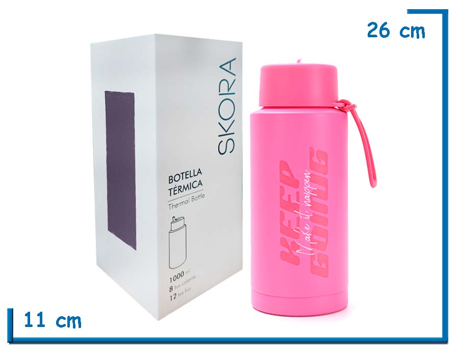 SKORA BOTELLA TERMICA FUCSIA PICO FLIP 1000ML