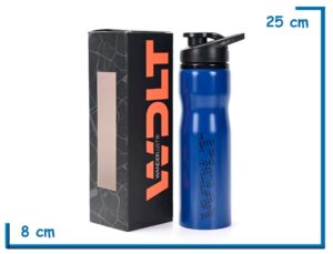 WANDERLUST BOTELLA DEPORTIVA AZUL METAL CON PICO 750ML