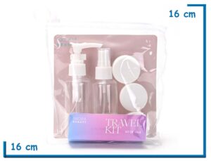 SKORA BEAUTY TRAVEL KIT BLANCO ENVASES PARA RELLENAR 5U