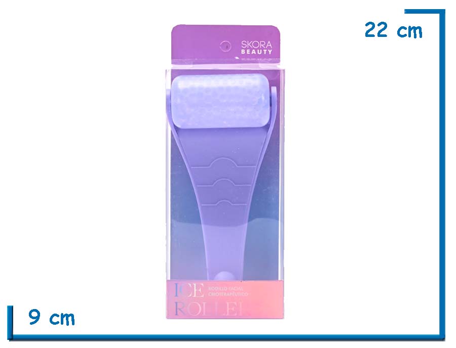 SKORA BEAUTY ICE ROLLER LILA RODILLO FACIAL CRIOTERAPEUTICO