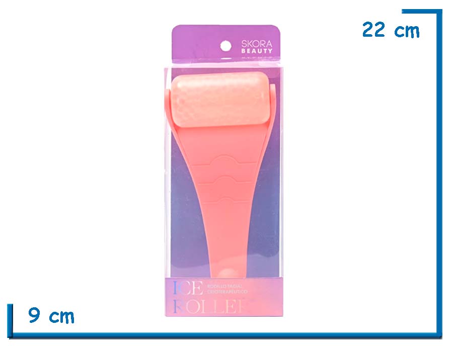 SKORA BEAUTY ICE ROLLER ROSA RODILLO FACIAL CRIOTERAPEUTICO