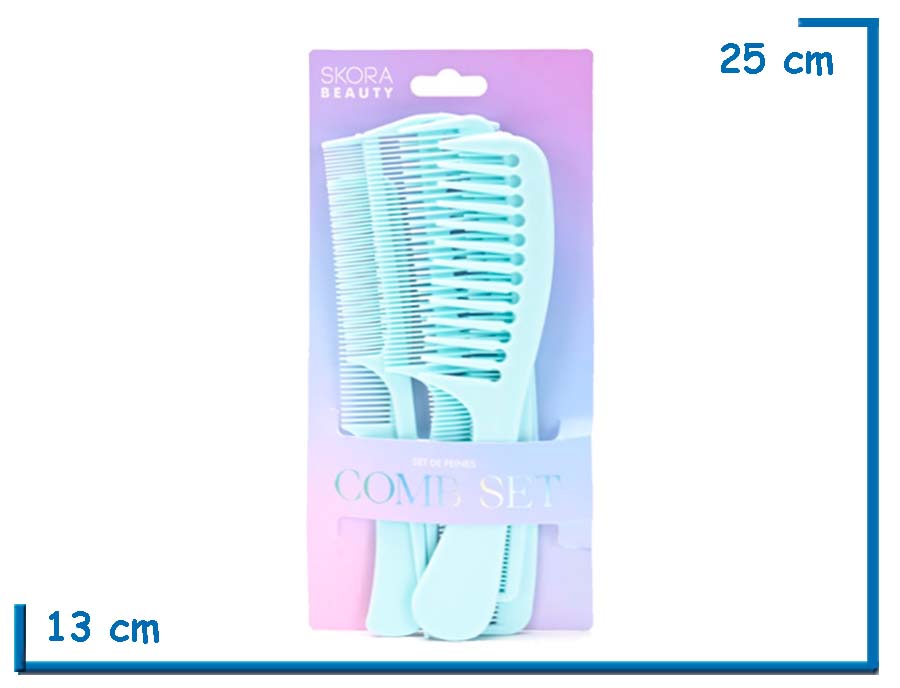 SKORA BEAUTY COMB SET CELESTE SET DE PEINES 6U