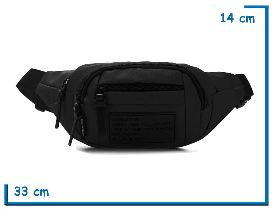 WANDERLUST RIÑONERA NEGRA PREMIUM GOODS 33X14