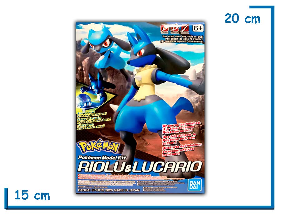 BANDAI RIOLU & LUCARIO POKEMON MODEL KIT