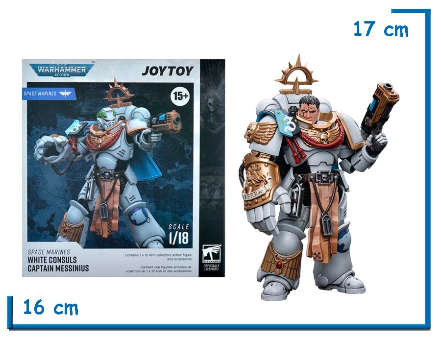 JOYTOY SPACE MARINES WHITE CONSULS CAPTAIN MESSINUS WH 40K