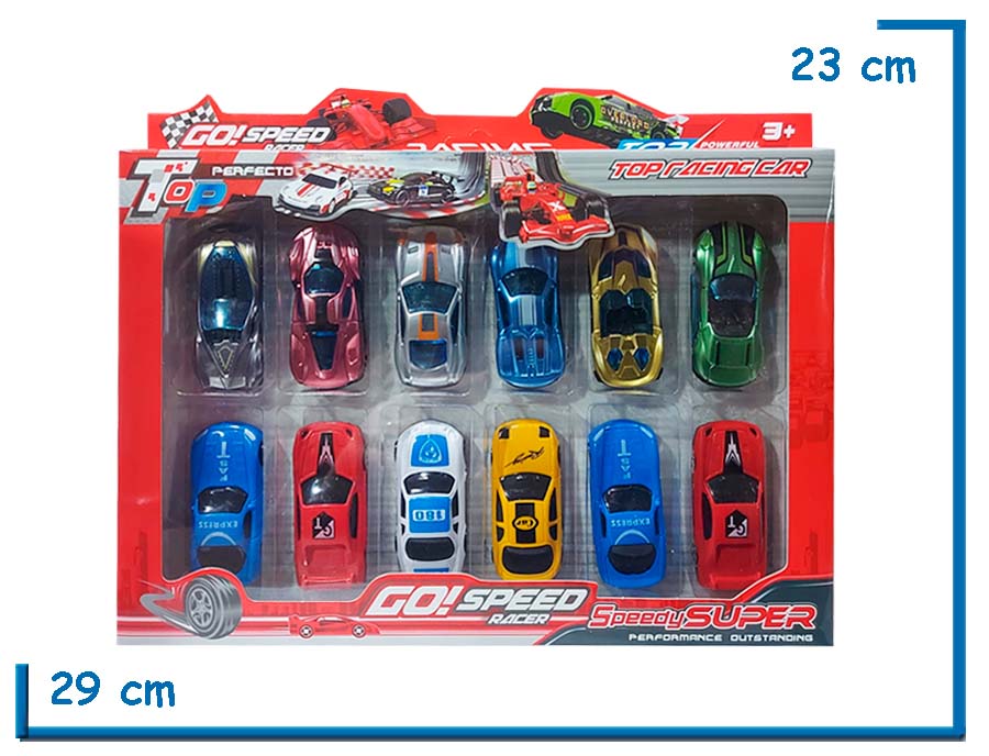 GO SPEED RACER AUTITOS METALIZADOS SET X12