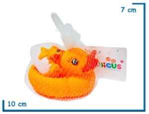 CHIFLE PATO CON PATITO EN HUEVO 10CM