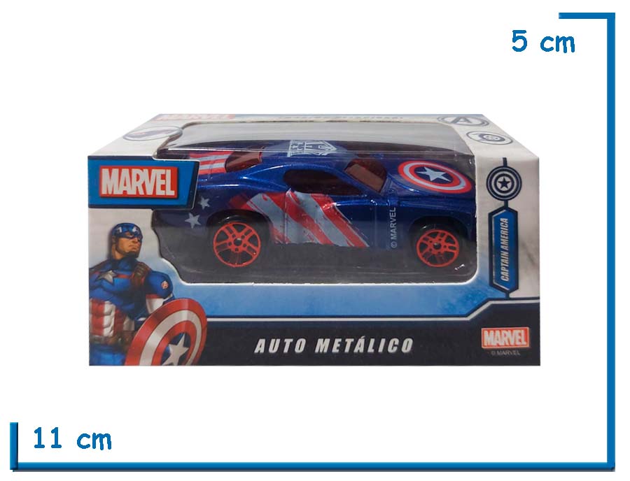 MARVEL AUTO METALICO CAPTAIN AMERICA EN CAJA