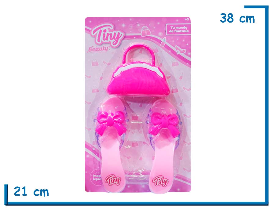 TINY BEAUTY ZAPATITOS MO¥O CON BOLSO ROSA EN BLISTER