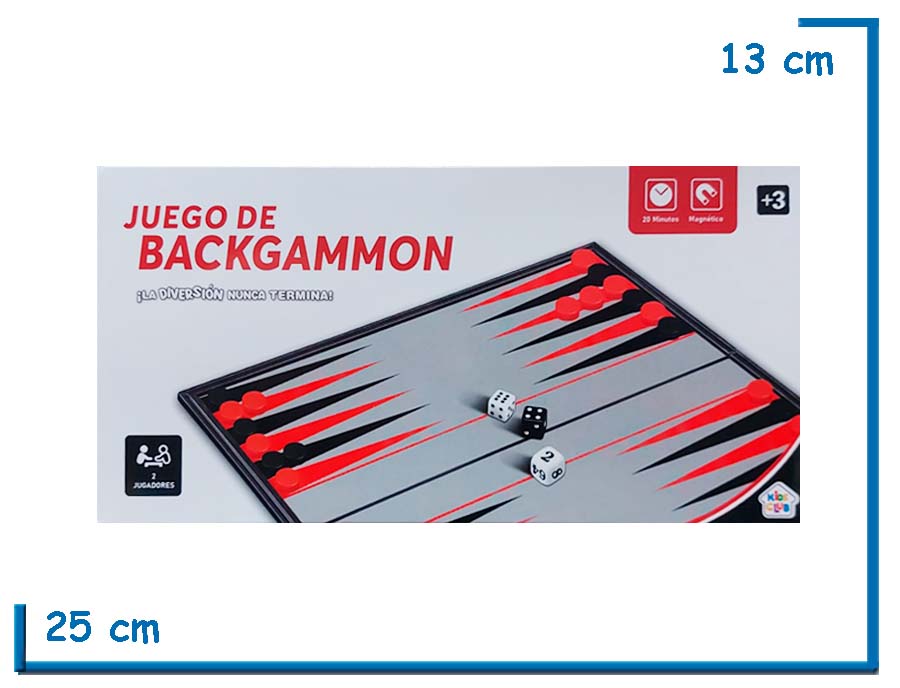 KIDS CLUB JUEGO DE BACKGAMMON MAGNETICO