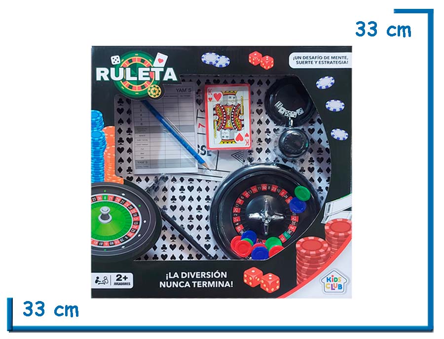 KIDS CLUB RULETA CON CARTAS DADOS Y FICHAS