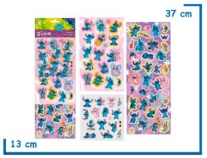 STITCH STICKER DIVERTIDOS CON RELIEVE Y METALIZADOS