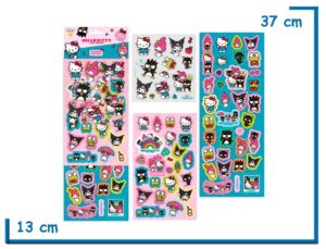 HELLO KITTY AND FRIENDS STICKER DIVERTIDOS CON RELIEVE Y METALIZADOS