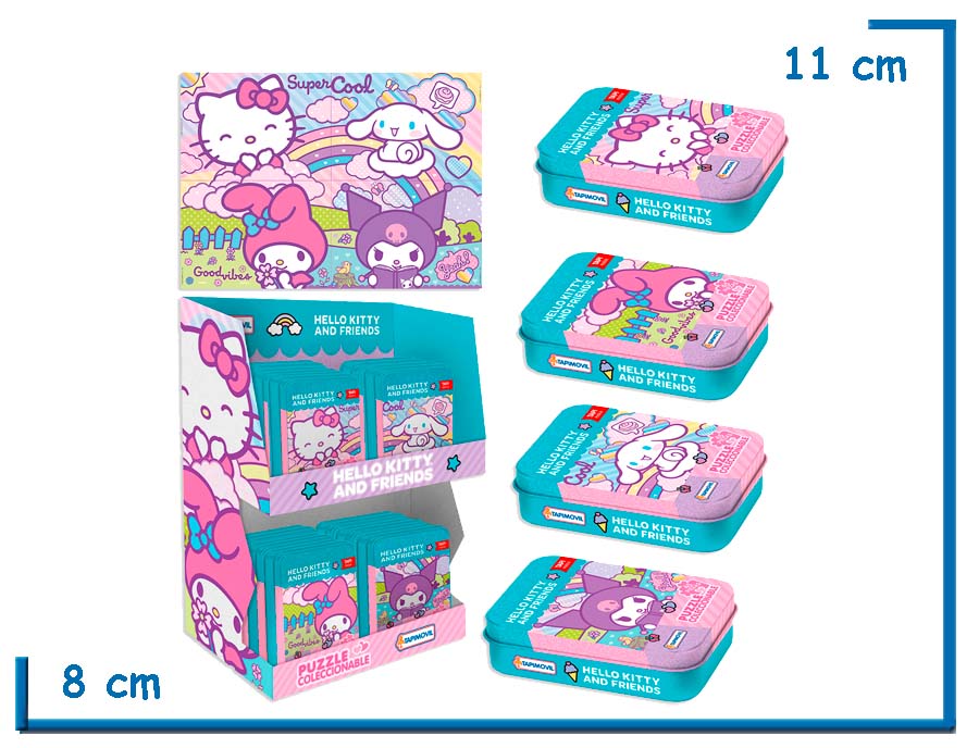 HELLO KITTY PUZZLE COLECCIONABLE EN LATA 45 PZS 4 MODELOS SURTIDO