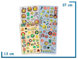 MINIONS & MONSTERS STICKER DIVERTIDOS CON RELIEVE Y METALIZADOS