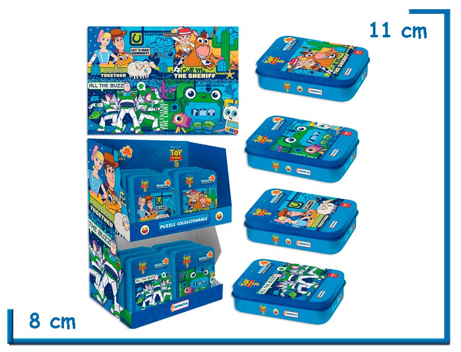 TOY STORY 5 PUZZLE COLECCIONABLE EN LATA 45 PZS 4 MODELOS SURTIDO