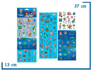 TOY STORY 5 STICKER DIVERTIDOS CON RELIEVE Y METALIZADOS