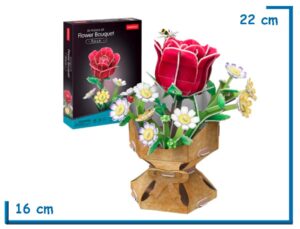 CUBIC FUN ROSE FLOWER BOUQUET 3D PUZZLE