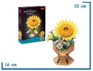 CUBIC FUN SUNFLOWER FLOWER BOUQUET 3D PUZZLE