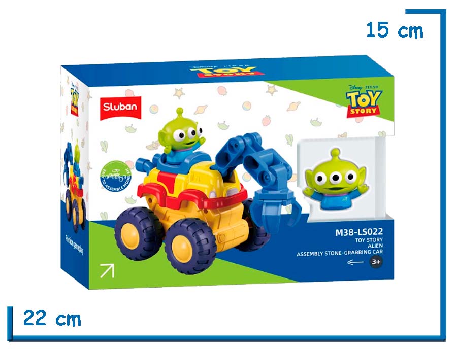 SLUBAN TOY STORY ALIEN 2 IN 1 ASSEMBLY STONE-GRABBING CAR