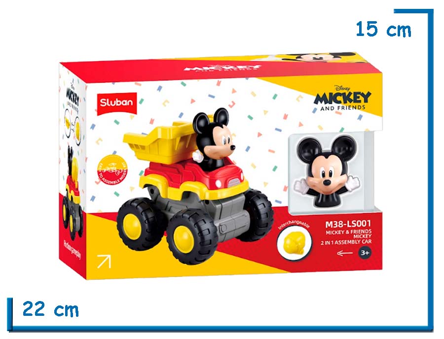 SLUBAN MICKEY AND FRIENDS MICKEY 2 IN 1 ASSEMBLY CAR DUMP TRUCK