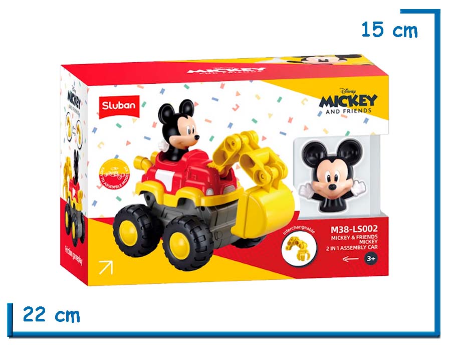 SLUBAN MICKEY AND FRIENDS MICKEY 2 IN 1 ASSEMBLY EXCAVATOR CAR