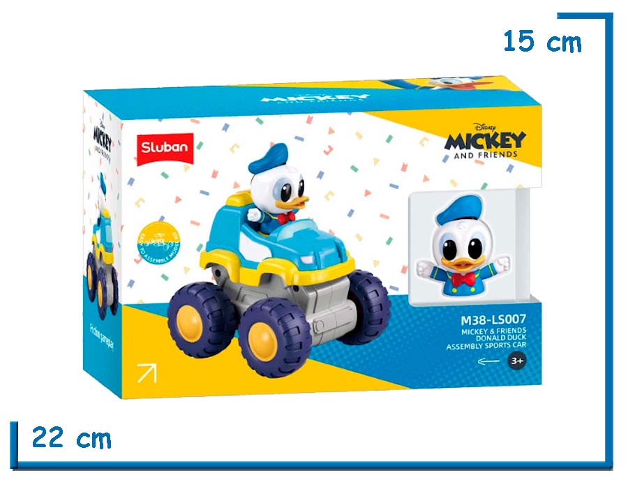 SLUBAN MICKEY AND FRIENDS DONALD DUCK ASSEMBLY SPORTS CAR