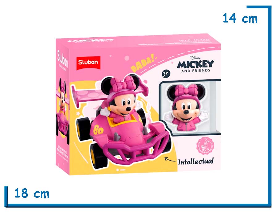 SLUBAN MICKEY AND FRIENDS MINNIE ASSEMBLY RACE CAR