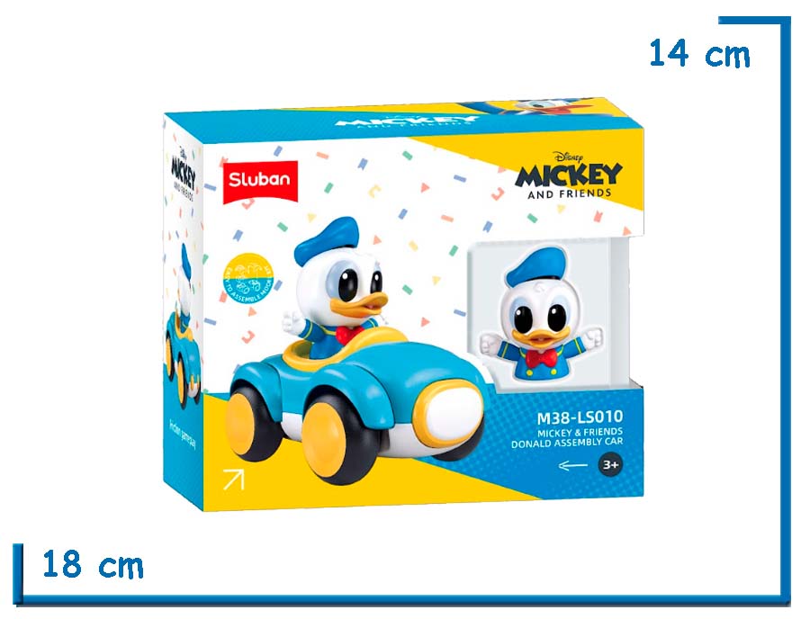 SLUBAN MICKEY AND FRIENDS DONALD DUCK ASSEMBLY CAR