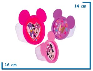 MINNIE MOUSE RECIPIENTES X3 PIEZAS CON OREJAS