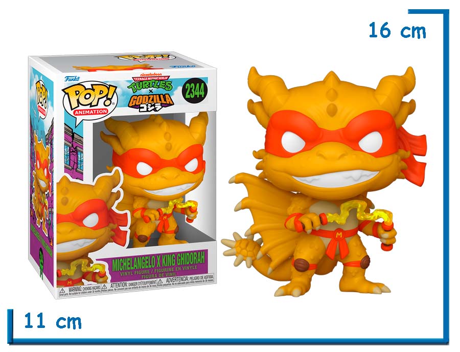 FUNKO POP MICHELANGELO X KING GHIDORAH TMNT X GODZILLA