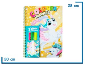 L.ADORABLES UNICORNIOS COL.COLOREA CON MAGIA CON 3 MARCADORES