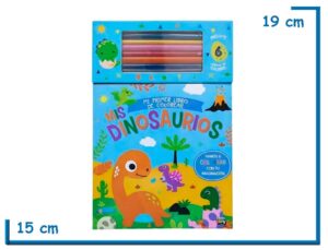 L.MIS DINOSAURIOS COL.MI PRIMER LIBRO DE COLOREAR CON 6 LAPICES