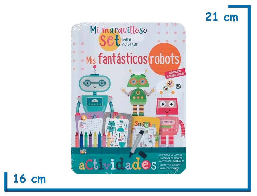 L.MIS FANTASTICOS ROBOTS COL.MI MARAVILLOSO SET PARA COLOREAR