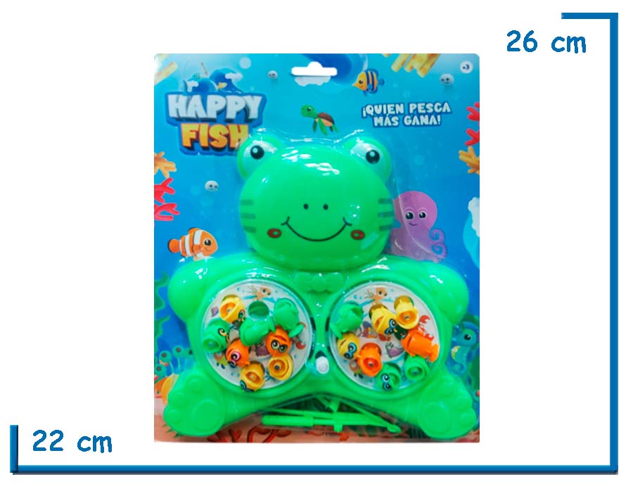 HAPPY FISH RANA VERDE JUEGO DE PESCA DUO