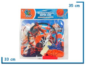 FUN PLAY BASKETBALL SUPER ARO CON PELOTA E INFLADOR