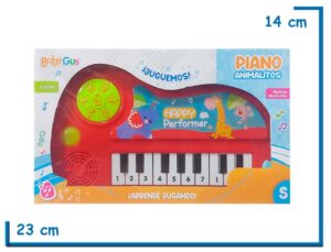 BABY GUS PIANO ANIMALITOS ROJO LUZ Y SONIDO