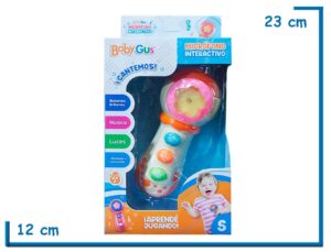 BABY GUS MICROFONO INTERACTIVO BLANCO LUZ Y SONIDO